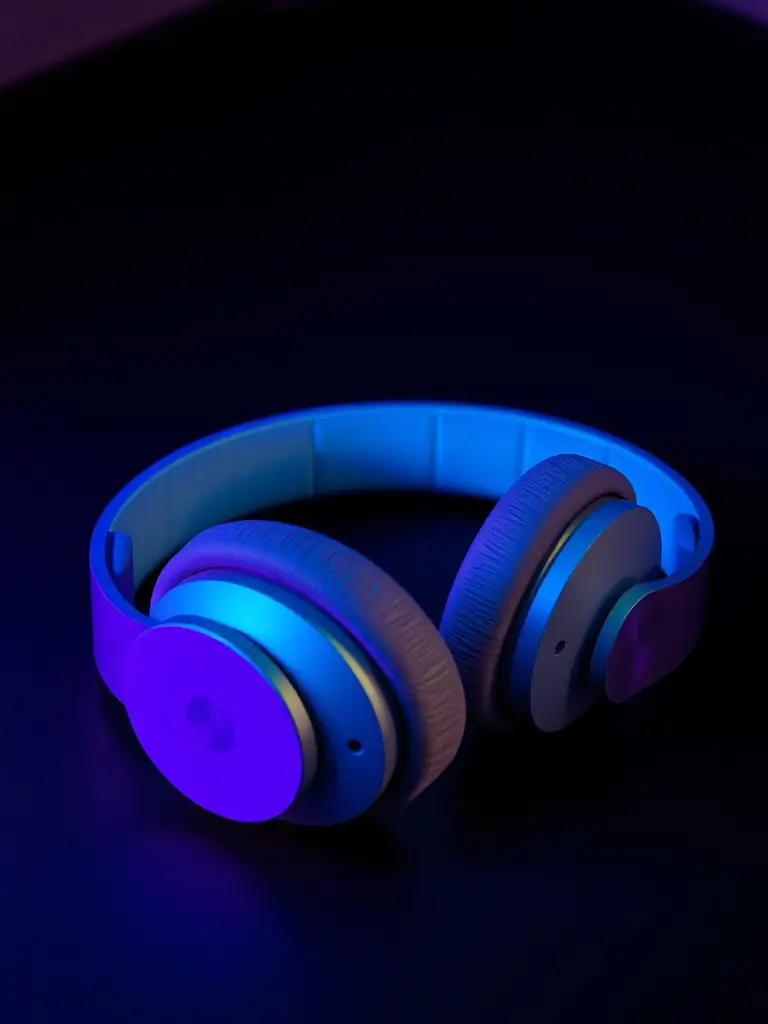A high-quality studio shot of the latest noise-canceling headphones, showcasing their sleek design and comfortable earcups, placed on a clean white background to emphasize the product's features. This is for the featured tech gadget.
